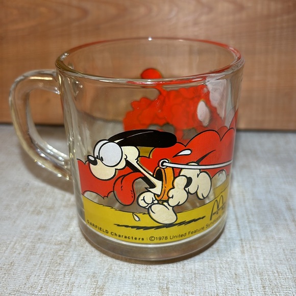 Vintage Garfield Glass Mug McDonalds 1978 - Jim Davis / Anchor Hocking - Picture 10 of 13